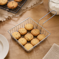 Square Cooling Rack, Rust-Resistant, Carbon Steel Cake Rack with Feet, Non-Stick for Pastries and Cookies