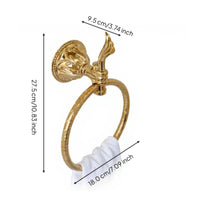 Rustproof gold wall towel rack