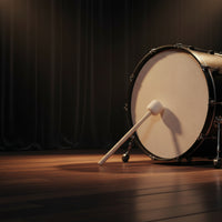 Soft Felt Drum Mallet Long-Lasting Drum Mallet with Wooden Handle Lightweight Wool Felt Beater Comfortable for Drummers, Percussionists, Marching Band Players, Percussion Performance