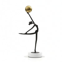 Ballet Dancer Figurine with Base Modern Ballet Sculpture Minimalist for Entryway