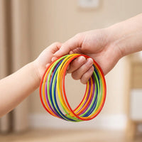 Kids Ring Toss Game Set for Indoor Outdoor Family Fun, Educational Toy for Preschoolers and Parties