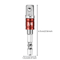 Socket Adapter with Hex Shank Secure 3/8 Socket Adapter Resistant