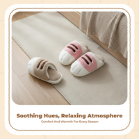 Warm Plush Indoor House Shoes Soft Lined Thick Sole