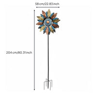 Solar Blade Wind Weather-Resistant Rotating Blade Garden Whirligig Easy To