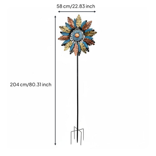 Solar Blade Wind Double Sided Rotating Blade Garden Whirligig Rust Resistant