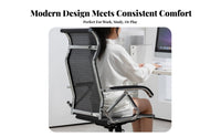 Reclining Ergonomic Chair Lumbar Cushioning Ergonomic Recliner with Footrest Adjustable Headrest Breathable Mesh Posterior