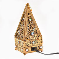 Plug-in Middle Eastern Incense Burner, Metal, Ornate Design, EU Plug