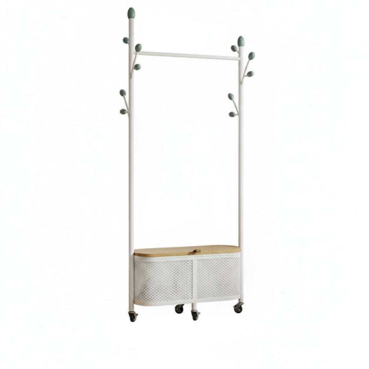 Rolling Clothes Rack with Storage Bin Space-Saving for Bedroom, Students, Adults