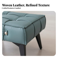 Round Upholstered Ottoman Multi-Functional Low Stool space-saving Size for Homeowners