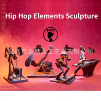 Hip Hop Elements Sculpture Artist Statue DJ Breakdance Resin Figure