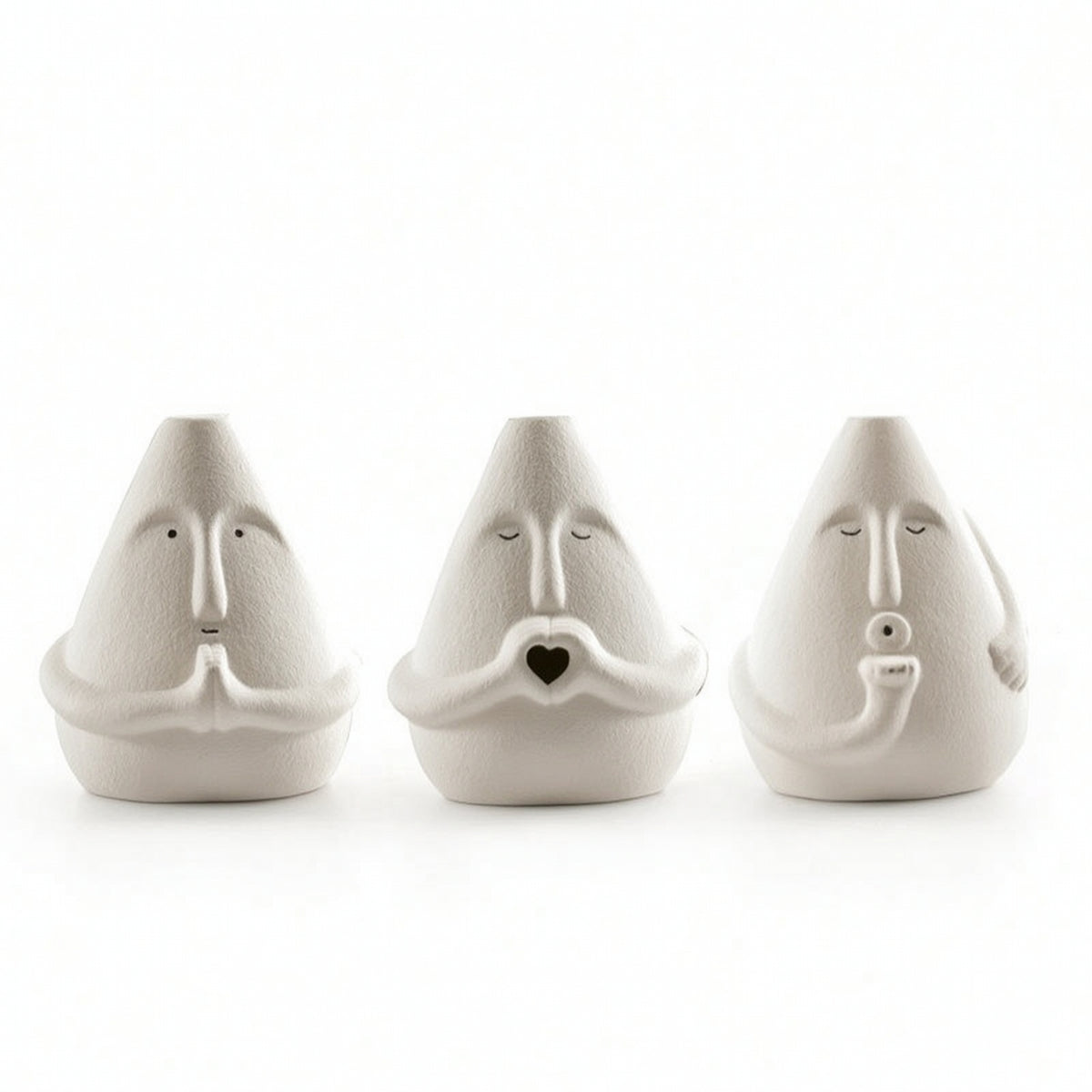 3 Pieces Resin Figurines Sculptural Statues Modern for Entryway