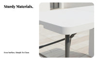 Fold-in-Half Table Foldable Design Folding Desk Lightweight for Street Vendors