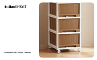 Wheeled Storage Tower long-lasting Rolling Storage Cart With casters for Narrow Spaces