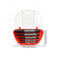 5 Pieces Screw Extractor Set with Case Stripped Tool Seized for DIYers, Plumbers