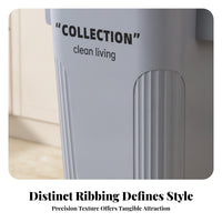 Lidded Trash Can with Lid | Wide Mouth Opening, Thickened Body, Garbage Bin with Lid, for Kitchen