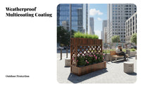 Elevated Design 2-Tier Planter Box with Trellis Multi-Functional 2-Tier Lattice Partition Sturdy Construction Garden Divider Weather-Resistant for Restaurant Owners, Gardeners, Homeowners, Storefront, Patio, Yard, Balcony