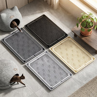 Cat Litter Mat, Double Layer Litter Trapper, Double-Layer Filtration for Indoor Cat, Anti-Slip Stickers Included, Kitten Supplies Mat