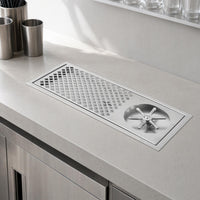 Cup Washer with Drain piping 304 Stainless Steel Embedded Cup Washer Quick Drainage Glass Cleaner for Tea Shops