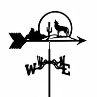 Metal Weathervane Long-Lasting Wrought Iron Wind Indicator Easy to Install