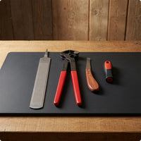 3 Pieces Farrier Hoof Trimming Tools Metal Head Horse Hoof Tool Kit Wood Handle