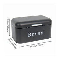 Hinged-Lid Bread Box Dustproof Square Bread Container Elegant Design