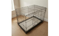 Double Door Dog Kennel Removable Tray doubleDoor Crate Collapsible