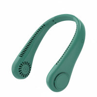 Adjustable 3-Speed Hanging Neck Fan 360° Surround Airflow Personal Neckband Fan Lightweight Wearable Neck Cooler Twin Turbine for Outdoor, Office