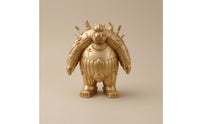 Ancient Guard Figure Textured Bronze-Look Guard Statue Detailed Knight Figurine