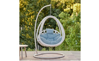 Hanging Egg Chair with Stand Freestanding Egg Chair with Stand Single-Person Seat for Balcony, Living Room, Sunroom