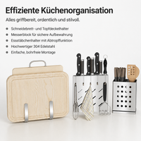Drill-free Spice Rack Kitchen, Brushed Wall Shelf, Rustproof Kitchen Organizer, Space-saving for Hobby Cooks