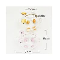 Gold Bean Storage Container Decorative Glass Piggy Bank Long-Lasting