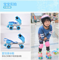 厂家批发四轮溜冰鞋旱冰鞋儿童小孩子滑冰鞋双排轮滑鞋初学暴走鞋