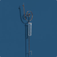 Metal Rain Gauge Painted Design Garden Rain Gauge Distressed Finish
