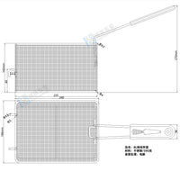 不锈钢炸篮滤网漏勺长柄方形炸锅滤网勺厨房用品炸篮炸网滤油筛筐