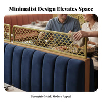Restaurant Booth Divider Wrought Iron design Partition Screen Hollowed-patterned Design
