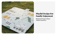 Waterproof Foldable Picnic Mat Moisture-Proof Quilted Cartoon Mat Thickened Outdoor Gear Portable for Picnickers, Families, Camping, Picnics, Beach, Travel