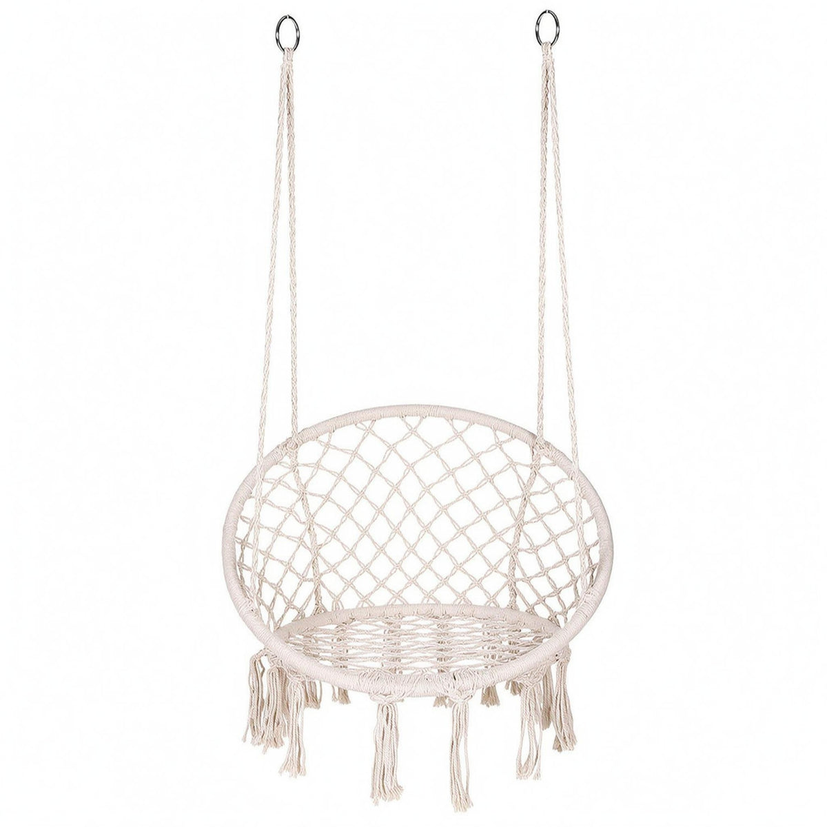 Macrame Chair Airy Lattice Home Furniture Oval Frame