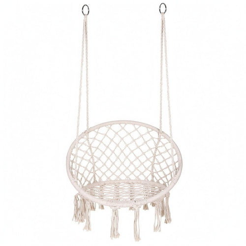 Macrame Chair Airy Lattice Home Furniture Oval Frame