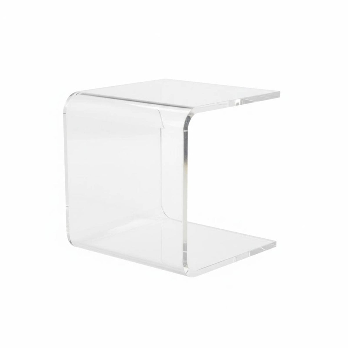 Waterfall End Table Minimalist Design Nightstand Easy to Assemble for Homeowners