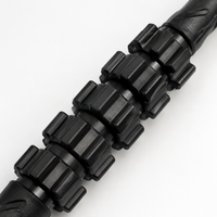 Fascia roller and fascia ball set, black rubber muscle massager, ideal for athletes and trigger point massage