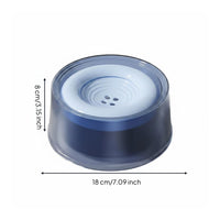 Non-Spill Pet Water Bowl Transparent Floating Disk Bowl Splash Proof