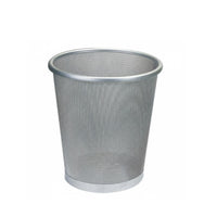 Wire Mesh Trash Can Open Top Mesh Wastebasket Rolled Rim