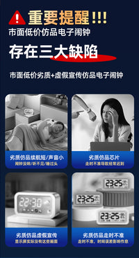 AI智能蓝牙音响闹钟学生专用多功能超大音量家用宿舍可插卡低音炮 官方标配 粉色★（旗舰版：双闹钟+5组闹铃+重低音效+大电量）