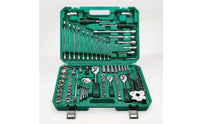 121 Pieces Mechanics Tool Kit with Hard Shell Case Chrome-Finished Mechanics Tool Set Compact Ratchet and Socket Set for DIY Hobbyists, Garage