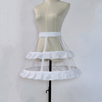 新荷叶边鱼骨lolit裙撑鸟笼雪纺衬裙半身裙日常软妹蓬蓬裙cosplay