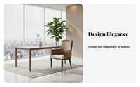 Curved spine Dining Chair Ergonomic spinerest Upholstered Armchair Padded Seat adaptable for Kitchen, Bedroom
