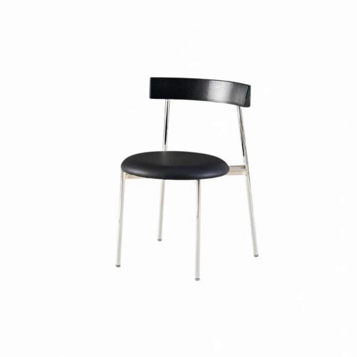 Upholstered Chair with Metal Legs Retro Design Household Furniture Comfortable Padded Seat Easy to Clean for Home Office Workers