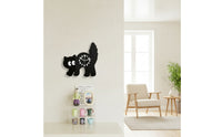 Cartoon Cat Timepiece Clock Decorative Acrylic Wall Clock Cute for Bedroom, Study, Cafe