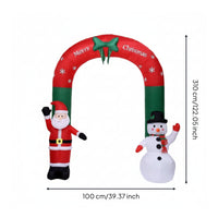 Christmas Arch with Santa and Snowman Giant Christmas Inflatable Arch Inflatable with Santa and Snowman Inflate