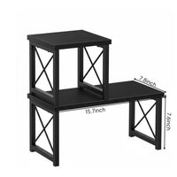 Twotier Desk Shelf uncoveredFrame Rectangular Desktop Stand Space Saving